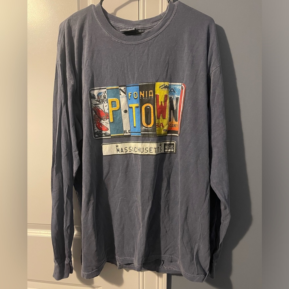 Unisex XL comfort colors long sleeve t shirt from Provincetown “PTOWN” license